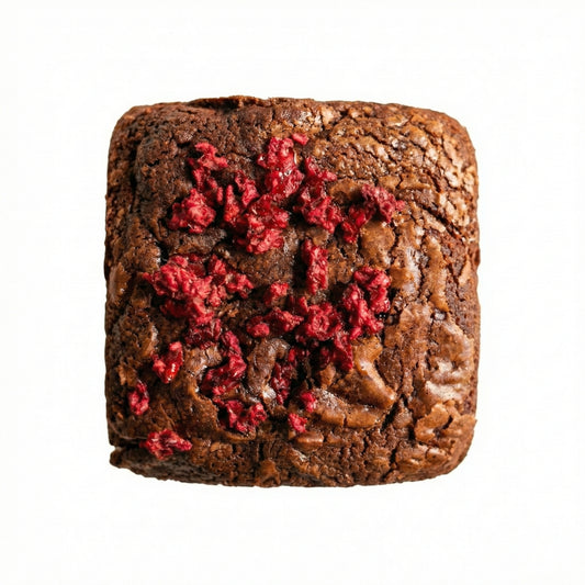 Brownie aux éclats de framboise